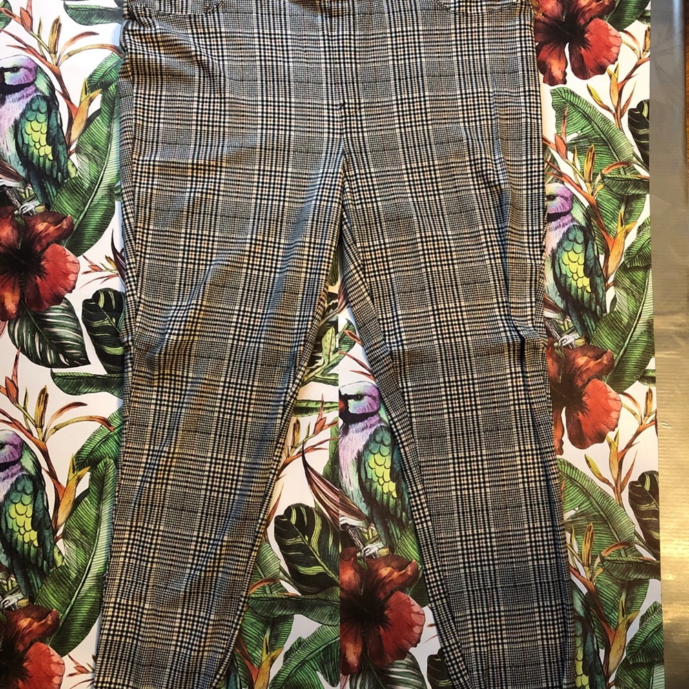 Plaid Leggings- Gray